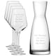 image 1 of Personalised Engraved Infinity Wine Glass and Carafe Set for Friend