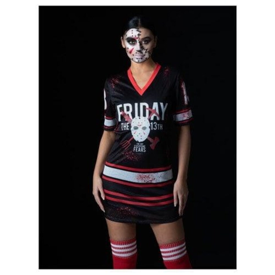 image 1 of Friday the 13th Fancy Dress Costume Ladies Medium - UK 12-14 Multi | 12