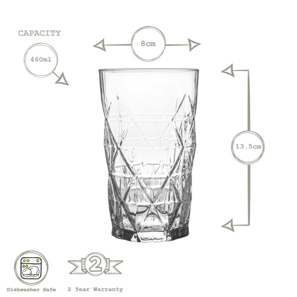 image 1 of LAV Keops Highball Glasses - 460ml - Clear Clear