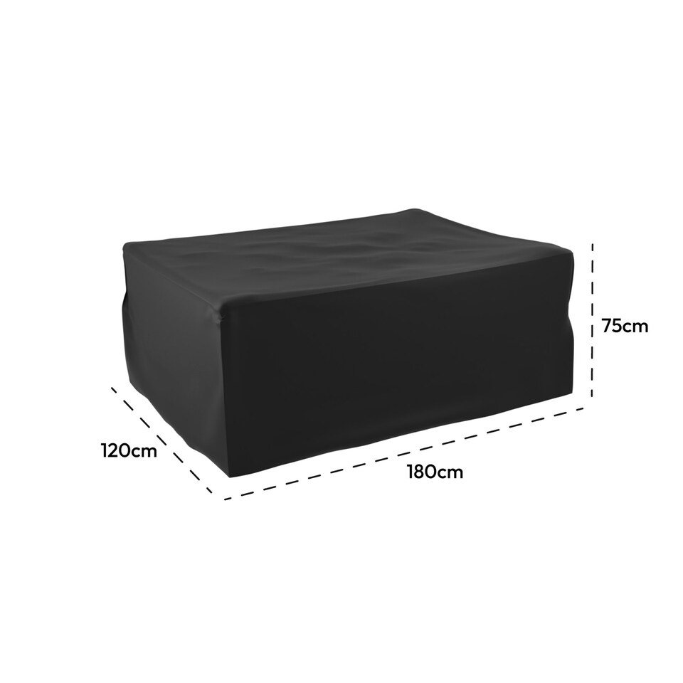 image 1 of KCT 180 x 120 x 75cm Rectangle Garden Furniture Cover Black | S