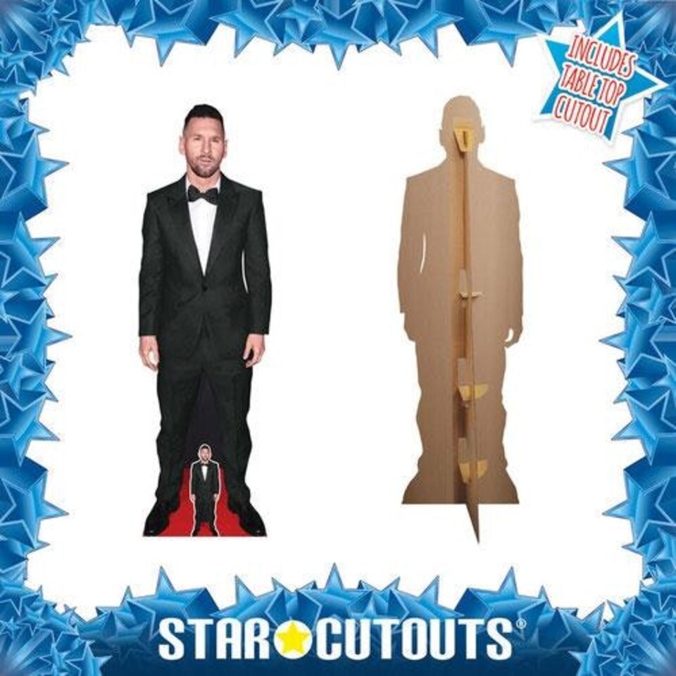 image 1 of Lionel Messi Black Suit Lifesize Cardboard Cutout 170cm