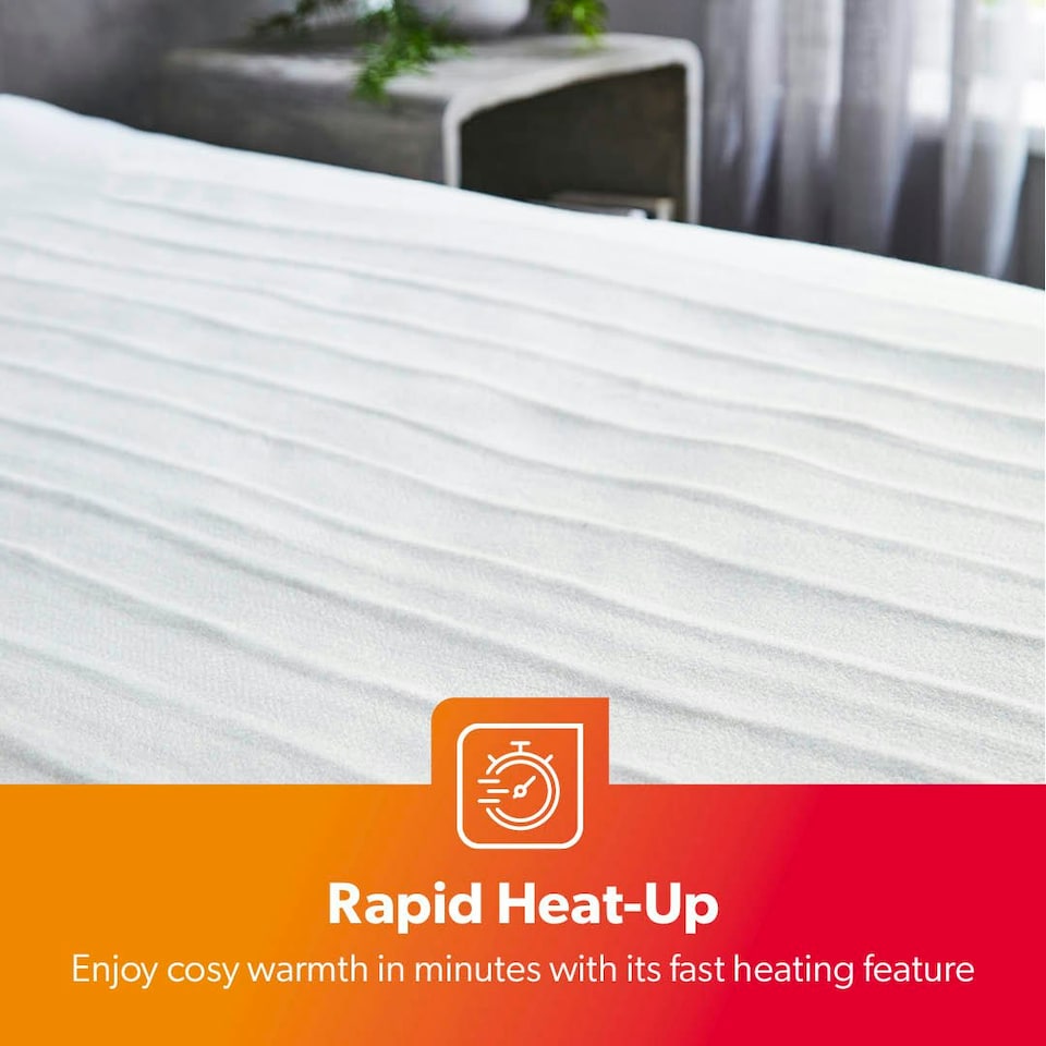 image 1 of GEEPAS Electric Heated Under Blanket 137x165 cm | White White