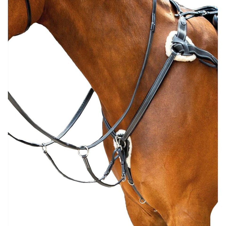 Salisbury Leather Horse Breastplate - Black - Pony