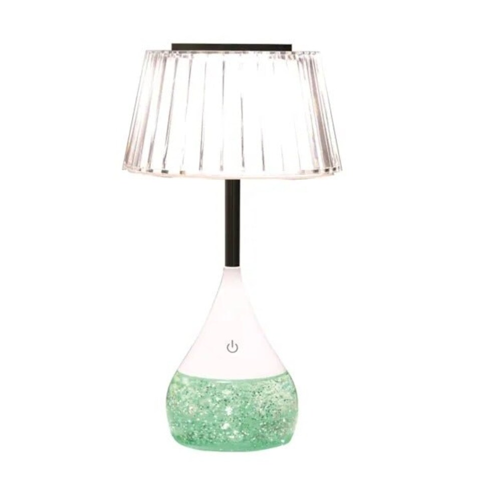 image 1 of Aromatize LED Colour Changing Pleated Shade Glitter Lamp | Multi