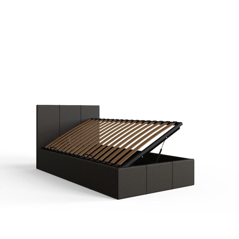 image 1 of Side Lift Ottoman Storage Bed Single Grey | Grey | Grey