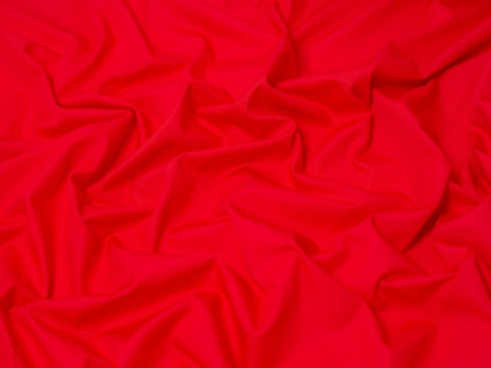 Minerva Core Range Red Light 100% Cotton Poplin Fabric for Dressmaking, Quilting, 112.5cm / 44" Wide - per metre