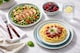 image 5 of Reactive Blue Glaze Dinner Set Plates Bowls 18pc Set