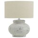 image 1 of Hill Interiors Darcy Antique Linen Table Lamp (UK Plug) - White - One Size