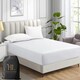 image 1 of Homes-Linen Fitted Sheet Percale Rich Cotton 180 Thread Count Non Iron 25cm Deep Pocket Fitted Bed Sheets White | King