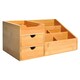 image 1 of HOMCOM Organiser Holder Multi-Function Storage Caddy Drawers Natural Bamboo