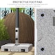 image 6 of Outsunny 28kg Heavy Duty Granite Parasol Base with Wheels, Retractable Handle | Grey | Grey