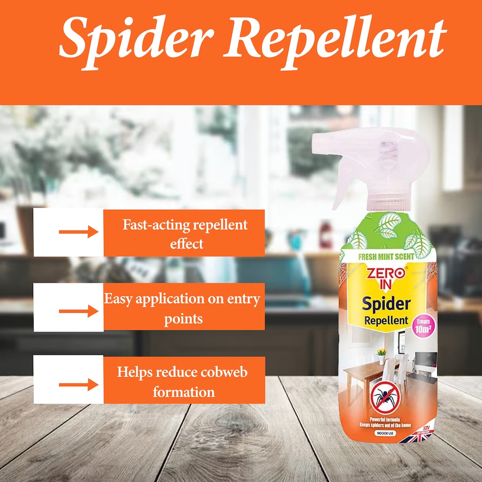 image 1 of Zero In Spider Repellent 500ml RTU Natural Mint Oil Barrier Spray for Windows Doors Spider Control Indoor Outdoor