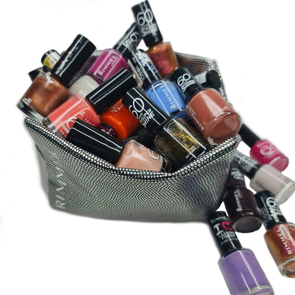image 1 of Rimmel London 60 Second Nail Polish Assorted Set of 8 With Bag