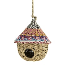 Munja & Sari Bird House Round With Roof | Multi | 1