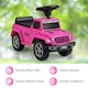 image 9 of COSTWAY Licensed Jeep Ride On Car Toddler Foot-to-Floor Pink