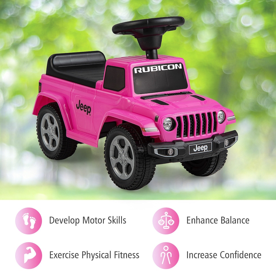 image 1 of COSTWAY Licensed Jeep Ride On Car Toddler Foot-to-Floor Pink
