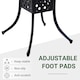 image 6 of Outsunny Square Aluminium Outdoor Garden Dining Table with Umbrella Hole, Black