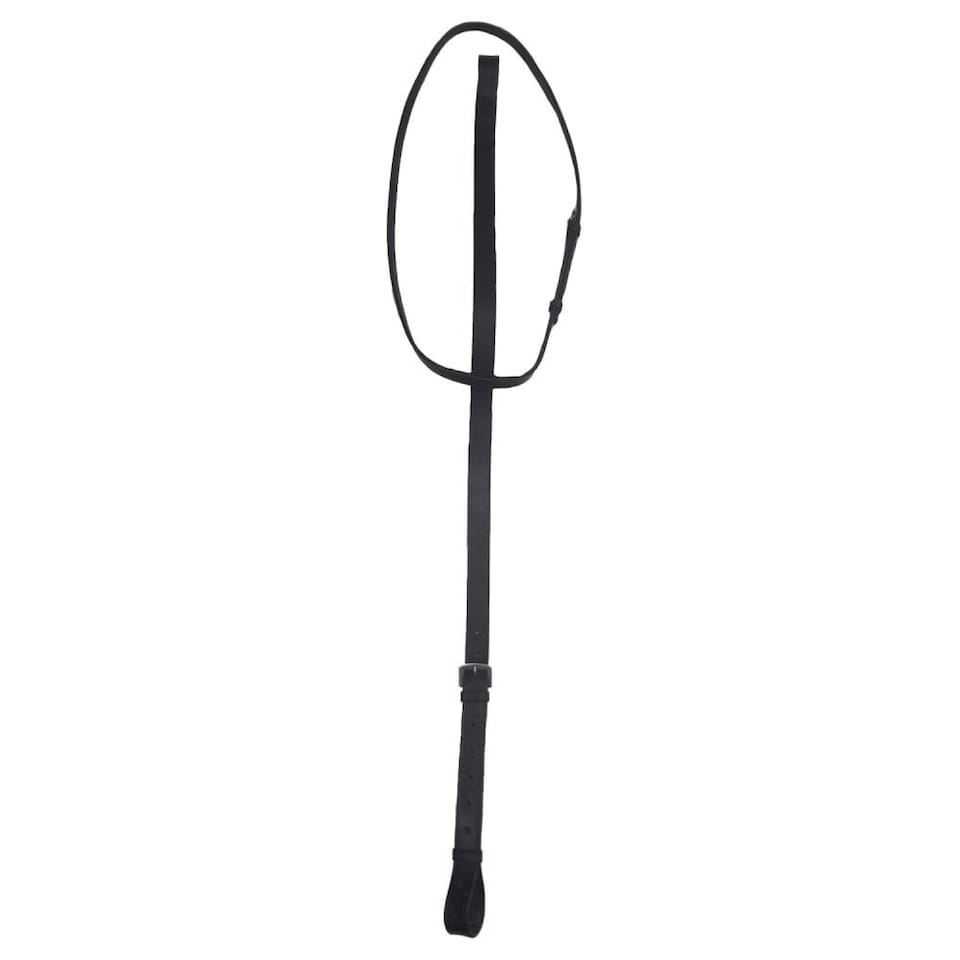 image 1 of Blenheim Leather Horse Standing Martingale - Black - Pony