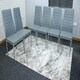 image 4 of Leather Dining Chairs Set of 6 Grey Kitchen Chairs Grey