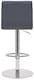 image 5 of Deluxe Aldo Bar Stool - Charcoal Grey, Weighted Base, Adjustable Swivel Seat