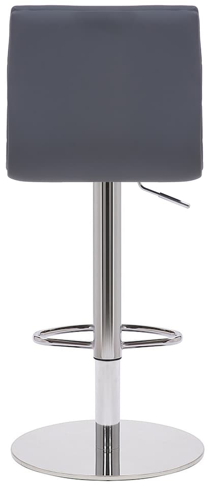 image 1 of Deluxe Aldo Bar Stool - Charcoal Grey, Weighted Base, Adjustable Swivel Seat