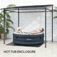 image 8 of Outsunny 2.4 x 2.4 m Wall Mounted Pergola Gazebo, UPF30+, Dark Grey