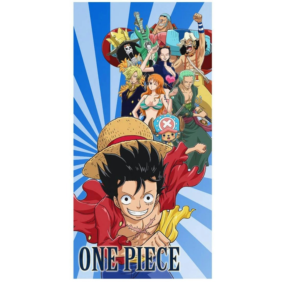 One Piece Characters Towel - Multicoloured - 140cm x 70cm