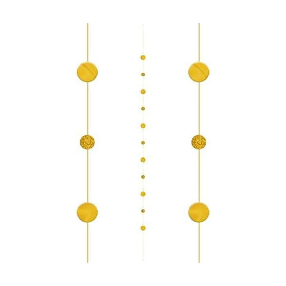 Amscan String Hanging Decoration - Gold - One Size