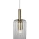 image 5 of First Choice Lighting Set of 2 Fluted Glass Design Pendant Fitting Finished with Clear Glass and Bronze Effect Colour Bronze | Clear
