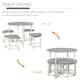 image 4 of HOMCOM Modern Round Dining Table Set with 4 Upholstered Stools, Dining
