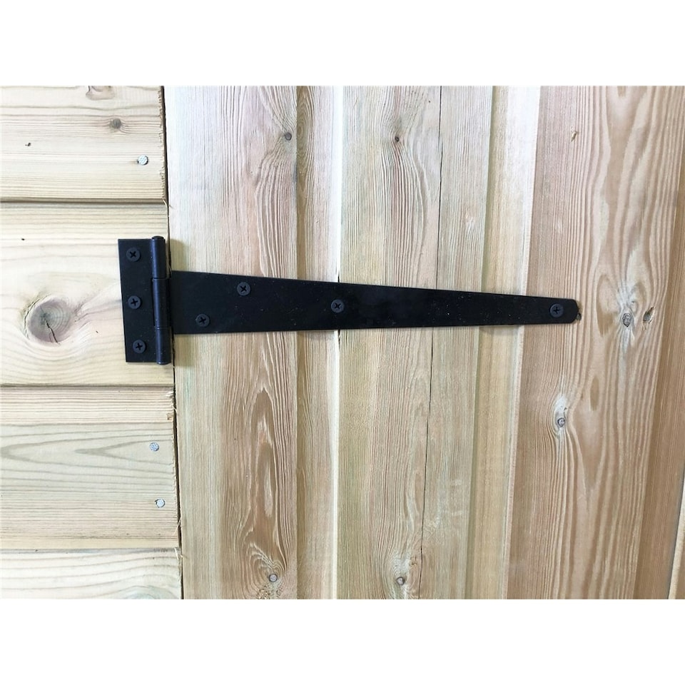 image 1 of 9 x 6 REVERSE Windowless Pressure Treated Tongue And Groove Single Door Apex Shed + High Eaves (9' x 6') / (9ft x 6ft) (9x6)