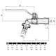 image 2 of 1inch BSP Garden Tap Water Lever Type Valve Red Handle With Hose Plug | Chrome