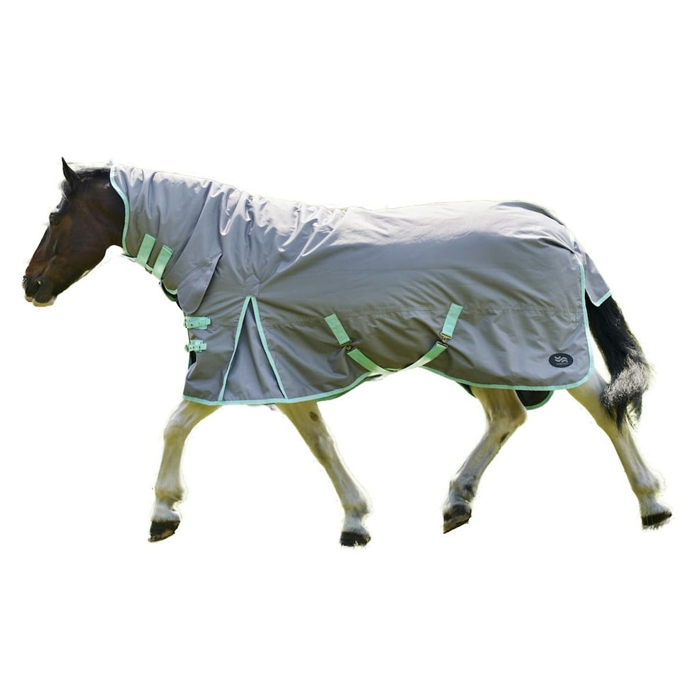 image 1 of Firefoot 200Gm Fixed Neck Horse Turnout Rug - Grey/Sage - 5´ 6"