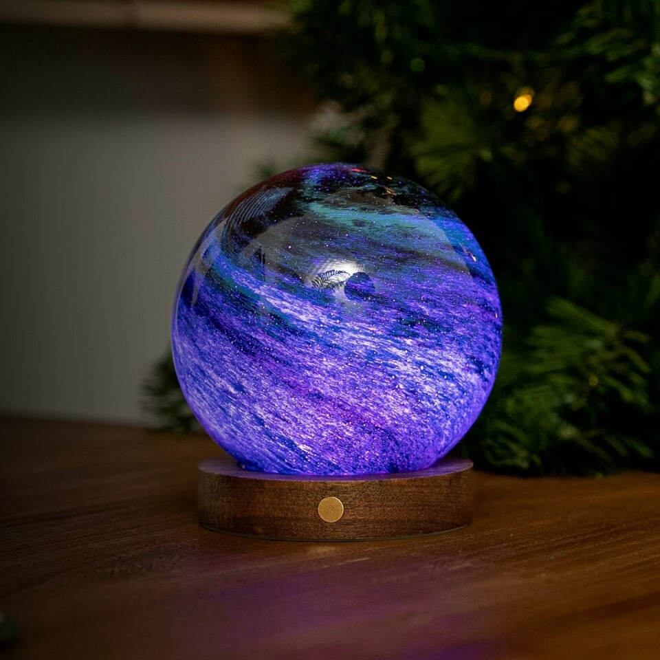 image 1 of Gingko Large AstraGlass Desk Lamp Multi | Stellar Ocean