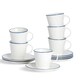 image 1 of Nicola Spring 12 Piece White Farmhouse Teacups & Saucers Set - 300ml
