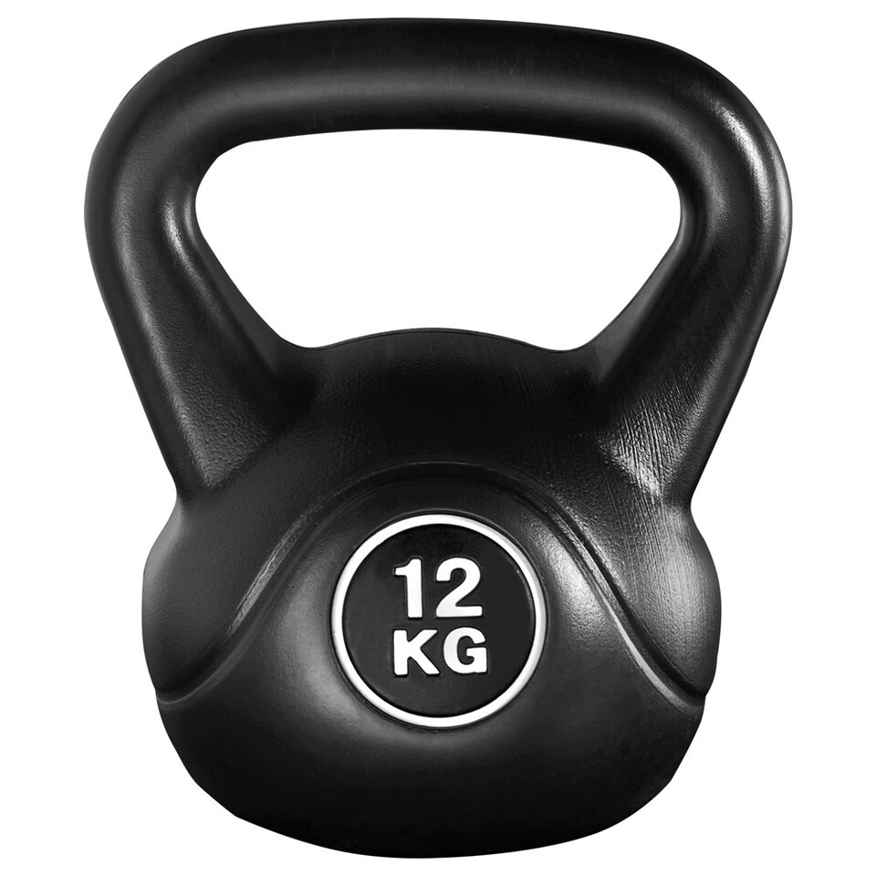 image 1 of Yaheetech 12KG HDPE Coated Kettlebell Black | Black | 12