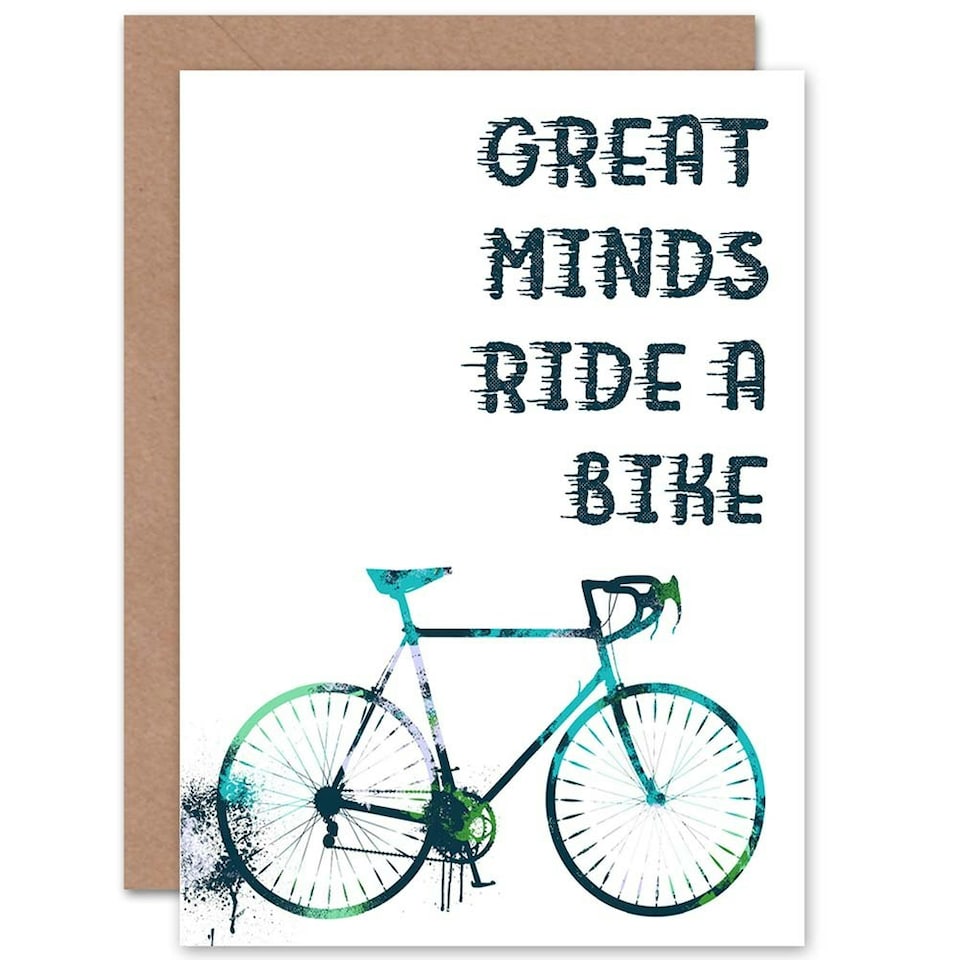 image 1 of Great Minds Ride Bike Bicycle Cyclist Card