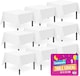 image 1 of SOL 9pk White Table Cloth Party 121x121cm Plastic Cover Tablecloth Disposable