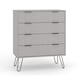 image 5 of Augusta 4 Drawer Industrial Bedroom Furniture Chest of Drawers - Stylish Storage Cabinet | Grey | Grey | 1