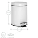 image 5 of Harbour Housewares Round Toilet Brush & Bin Set - White White