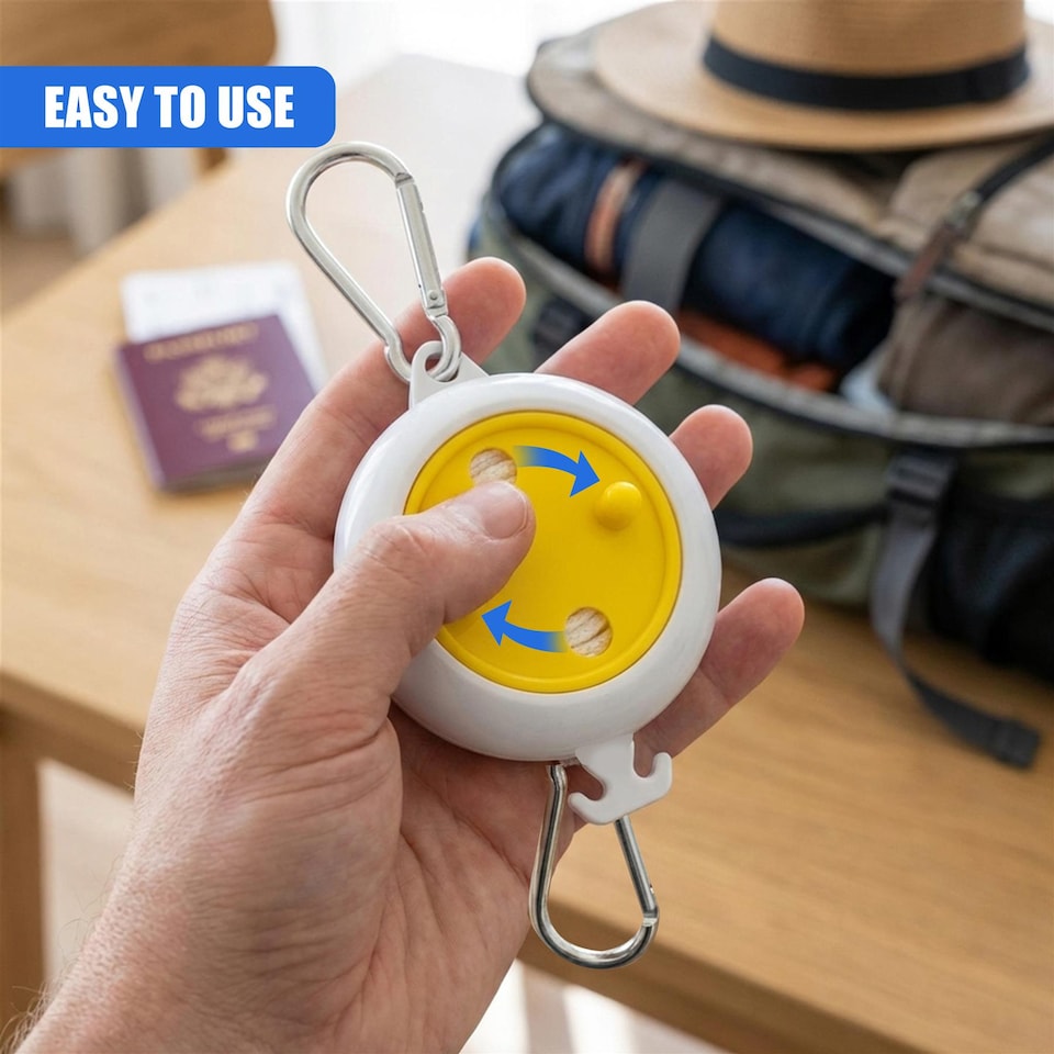 image 1 of GEEZY Portable Washing Line Travel Laundry Rope White