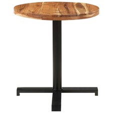 Bistro Table Round √ò70x75 cm Solid Acacia Wood - Tesco Groceries