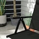 image 6 of Outsunny 2 PCS Outdoor Folding Chairs, Dining Chairs w/ Padded Filling, Black