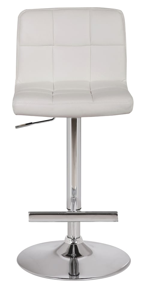 image 1 of Allegro Kitchen Bar Stool, Adjustable Height and Swivel Breakfast & Home Barstool, White