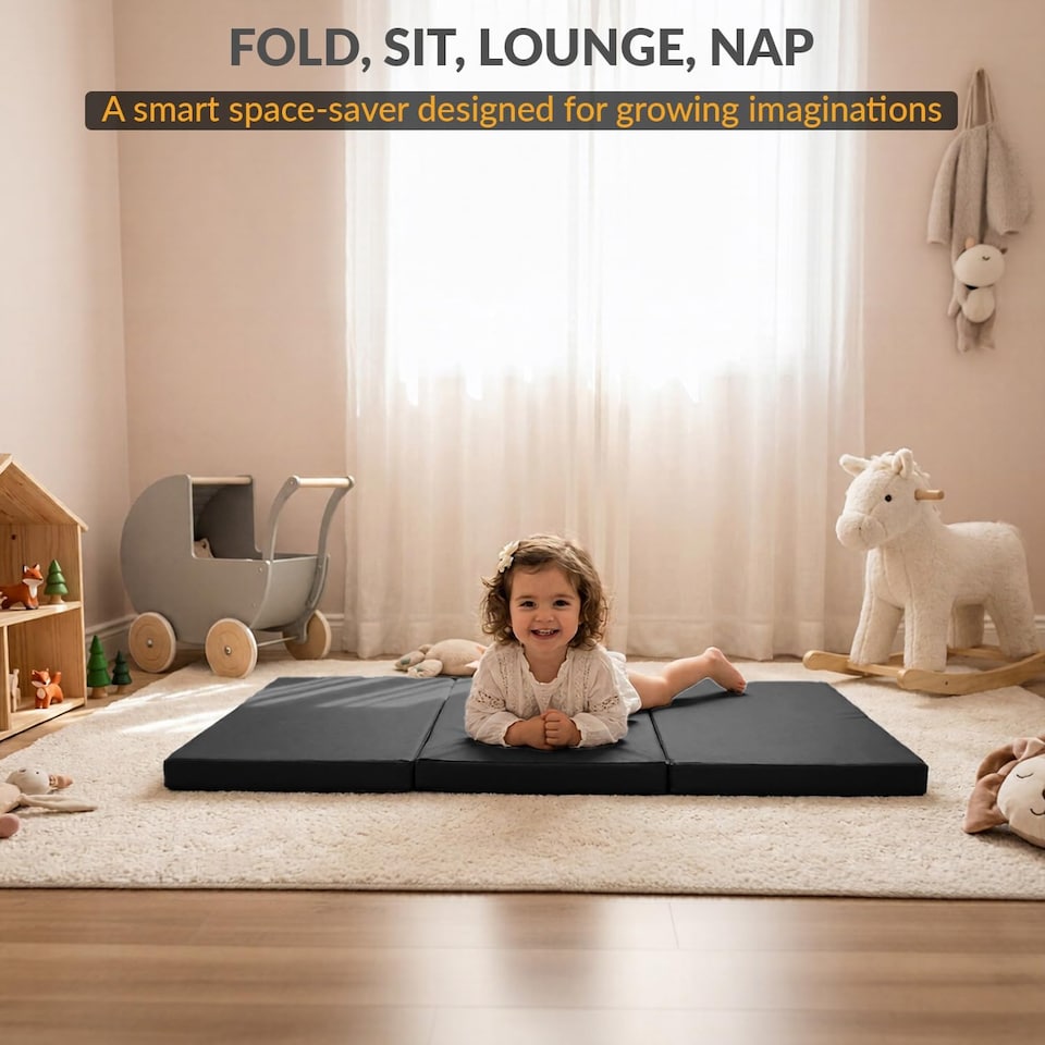 image 1 of Tri Fold Fold Out Z Bed Futon Sofa Chair Mattress