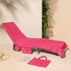 image 2 of OHS Quick Dry Microfibre Spa Bath Beach Chair Cover Towel Bag, 75x215cm - Pink