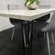 image 8 of Grey Dining Table with Hairpin Legs & 4 Grey Velvet Chairs Set for Kitchen & Dining Room Grey