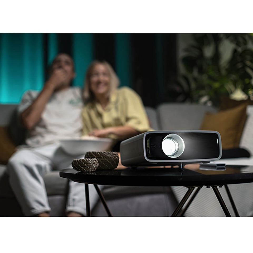 image 1 of Philips NeoPix 550 Smart Projector White- 100", 1080p, LED, Silent, Wi-Fi screen mirroring experience, Smart OS