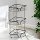 image 2 of Showerdrape Dante Black Freestanding Corner Floor Caddy | Black | 1