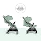 image 4 of Aries Autofold Stroller - Feather-Light Design, Multi-Position Recline, Handy Auto-Fold, Birth to 22kg, UPF 50+ Hood & Raincover (Sage Green)